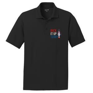 Back It Up Terry 4th Of July Funny Back It Up Terry PosiCharge RacerMesh Polo