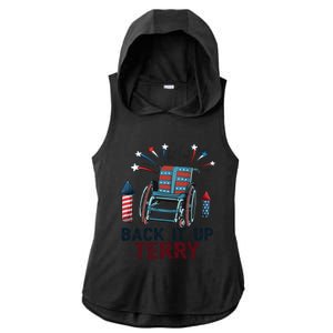 Back It Up Terry 4th Of July Gift Ladies PosiCharge Tri-Blend Wicking Draft Hoodie Tank