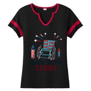 Back It Up Terry 4th Of July Gift Ladies Halftime Notch Neck Tee