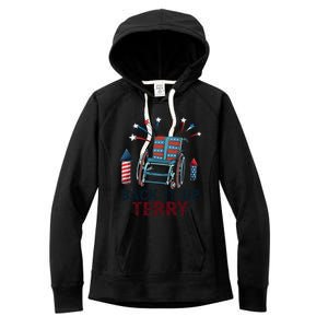 Back It Up Terry 4th Of July Gift Women's Fleece Hoodie