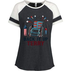 Back It Up Terry 4th Of July Gift Enza Ladies Jersey Colorblock Tee