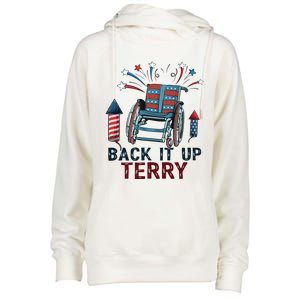 Back It Up Terry 4th Of July Gift Womens Funnel Neck Pullover Hood