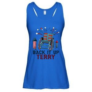 Back It Up Terry 4th Of July Gift Ladies Essential Flowy Tank