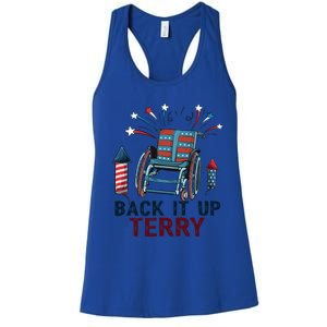 Back It Up Terry 4th Of July Gift Women's Racerback Tank