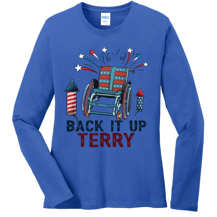 Back It Up Terry 4th Of July Gift Ladies Long Sleeve Shirt