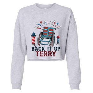 Back It Up Terry 4th Of July Gift Cropped Pullover Crew