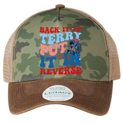 Back It Up Terry Put It In Reverse Funny 4th Of July Legacy Tie Dye Trucker Hat