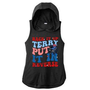 Back It Up Terry Put It In Reverse Funny 4th Of July Ladies PosiCharge Tri-Blend Wicking Draft Hoodie Tank