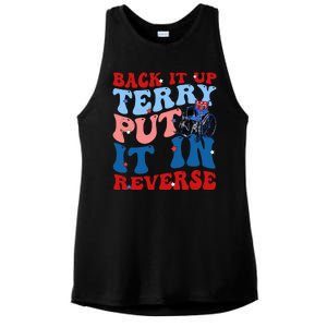 Back It Up Terry Put It In Reverse Funny 4th Of July Ladies PosiCharge Tri-Blend Wicking Tank