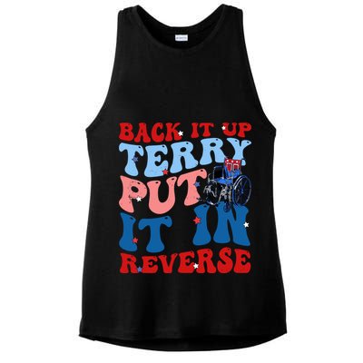 Back It Up Terry Put It In Reverse Funny 4th Of July Ladies PosiCharge Tri-Blend Wicking Tank