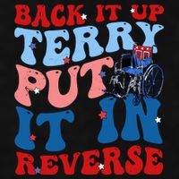 Back It Up Terry Put It In Reverse Funny 4th Of July Ladies PosiCharge Tri-Blend Wicking Tank