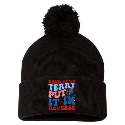 Back It Up Terry Put It In Reverse Funny 4th Of July Pom Pom 12in Knit Beanie