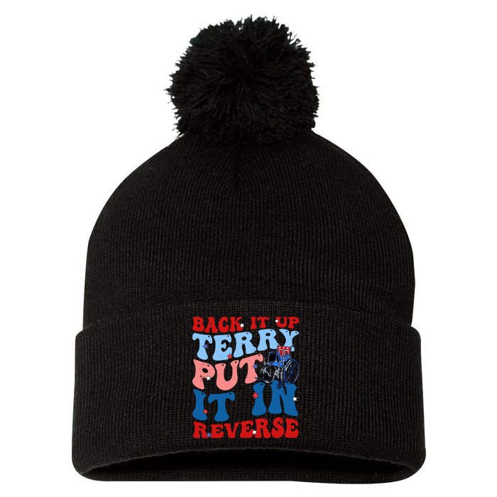 Back It Up Terry Put It In Reverse Funny 4th Of July Pom Pom 12in Knit Beanie