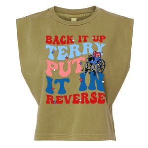 Back It Up Terry Put It In Reverse Funny 4th Of July Garment-Dyed Women's Muscle Tee