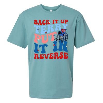 Back It Up Terry Put It In Reverse Funny 4th Of July Sueded Cloud Jersey T-Shirt