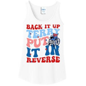 Back It Up Terry Put It In Reverse Funny 4th Of July Ladies Essential Tank