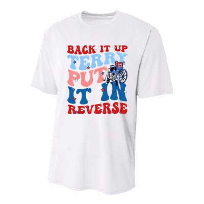 Back It Up Terry Put It In Reverse Funny 4th Of July Youth Performance Sprint T-Shirt