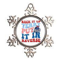 Back It Up Terry Put It In Reverse Funny 4th Of July Metallic Star Ornament