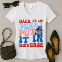Back It Up Terry Put It In Reverse Funny 4th Of July Women's V-Neck T-Shirt