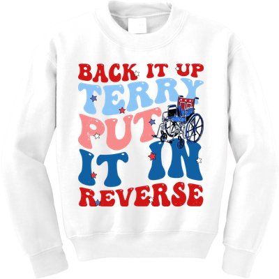 Back It Up Terry Put It In Reverse Funny 4th Of July Kids Sweatshirt