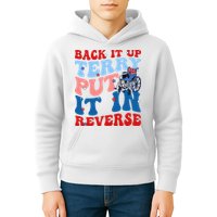 Back It Up Terry Put It In Reverse Funny 4th Of July Kids Hoodie