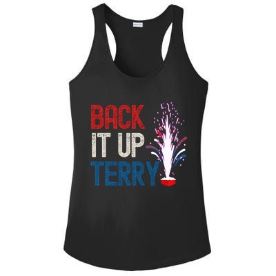 Back It Up Terry 4th Of July Ladies PosiCharge Competitor Racerback Tank