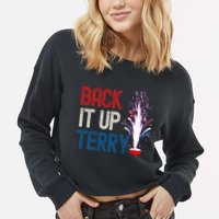 Back It Up Terry 4th Of July Cropped Pullover Crew