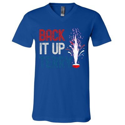 Back It Up Terry 4th Of July V-Neck T-Shirt