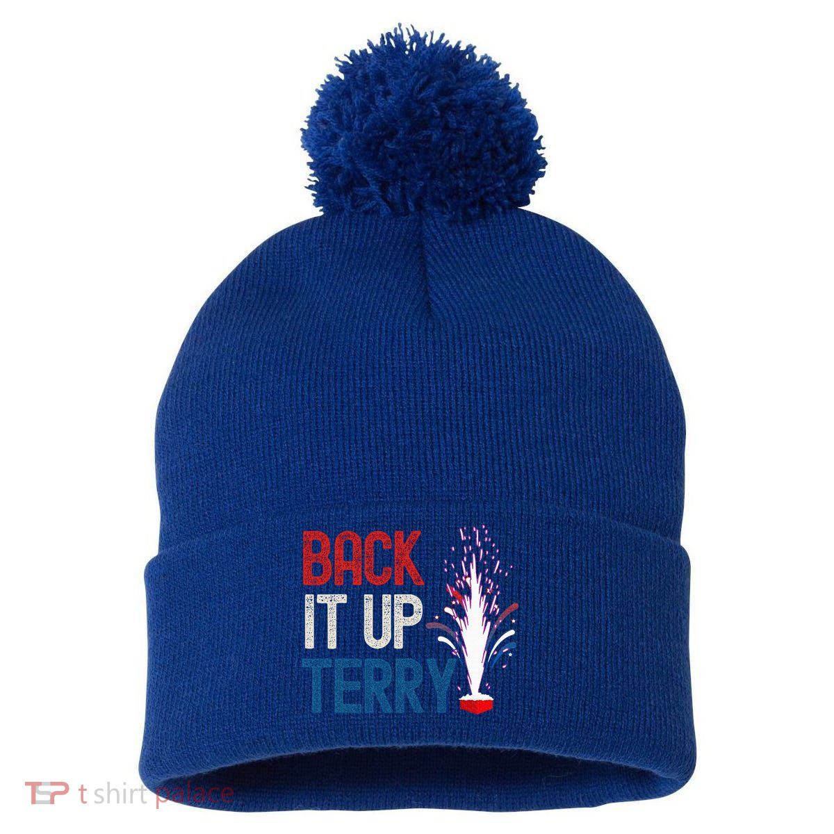 Back It Up Terry 4th Of July Pom Pom 12in Knit Beanie