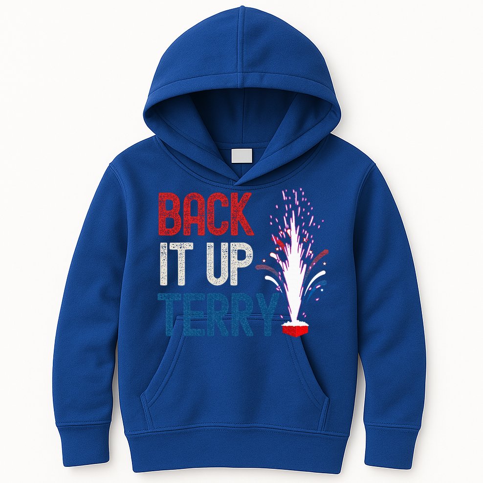 Back It Up Terry 4th Of July Kids Hoodie