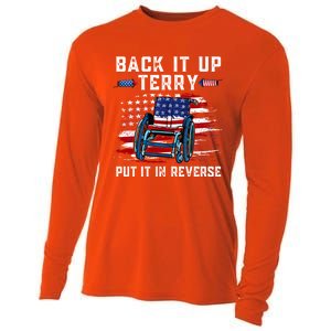 Back It Up Terry Put It In Reverse American Flag 4th Of July Gift Cooling Performance Long Sleeve Crew