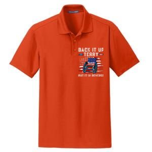 Back It Up Terry Put It In Reverse American Flag 4th Of July Gift Dry Zone Grid Polo