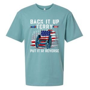 Back It Up Terry Put It In Reverse American Flag 4th Of July Gift Sueded Cloud Jersey T-Shirt