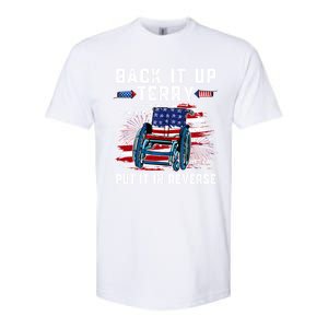 Back It Up Terry Put It In Reverse American Flag 4th Of July Gift Softstyle CVC T-Shirt