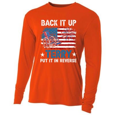 Back It Up Terry Put It In Reverse Usa Flag 4th Of July Meaningful Gift Cooling Performance Long Sleeve Crew