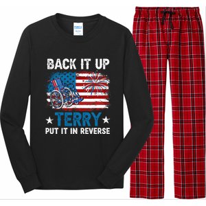 Back It Up Terry Put It In Reverse Usa Flag 4th Of July Meaningful Gift Long Sleeve Pajama Set