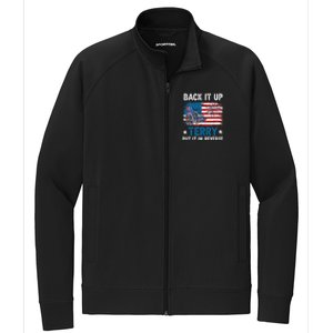 Back It Up Terry Put It In Reverse Usa Flag 4th Of July Meaningful Gift Stretch Full-Zip Cadet Jacket