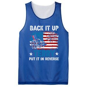 Back It Up Terry Put It In Reverse Usa Flag 4th Of July Meaningful Gift Mesh Reversible Basketball Jersey Tank