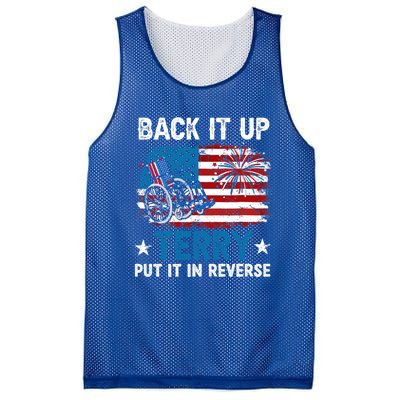 Back It Up Terry Put It In Reverse Usa Flag 4th Of July Meaningful Gift Mesh Reversible Basketball Jersey Tank