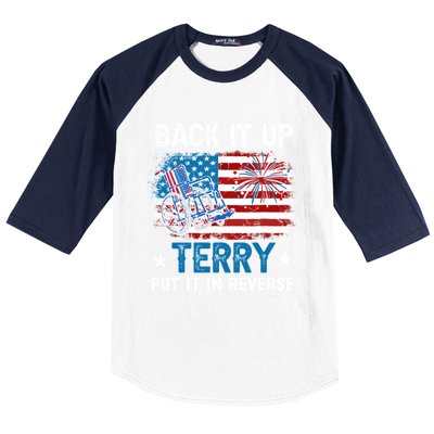 Back It Up Terry Put It In Reverse Usa Flag 4th Of July Meaningful Gift Baseball Sleeve Shirt