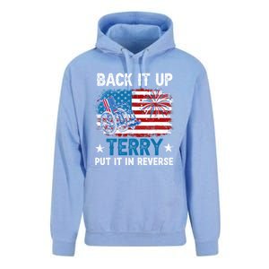 Back It Up Terry Put It In Reverse Usa Flag 4th Of July Meaningful Gift Unisex Surf Hoodie