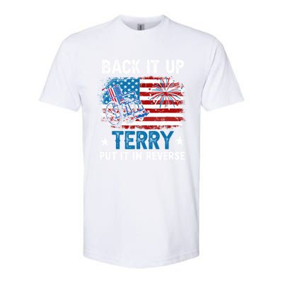 Back It Up Terry Put It In Reverse Usa Flag 4th Of July Meaningful Gift Softstyle CVC T-Shirt