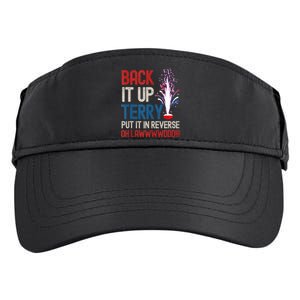 Back It Up Terry 4th Of July Funny Back It Up Terry Adult Drive Performance Visor