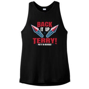 Back It Up Terry Put It In Reverse Fireworks 4th Of July Gift Ladies PosiCharge Tri-Blend Wicking Tank