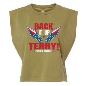 Back It Up Terry Put It In Reverse Fireworks 4th Of July Gift Garment-Dyed Women's Muscle Tee