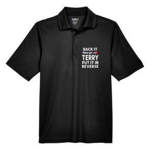 Back It Up Terry Put It In Reverse Funny 4th Of July Fourth Gift Men's Origin Performance Pique Polo