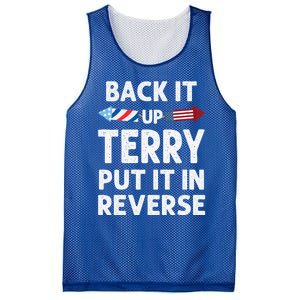 Back It Up Terry Put It In Reverse Funny 4th Of July Fourth Gift Mesh Reversible Basketball Jersey Tank