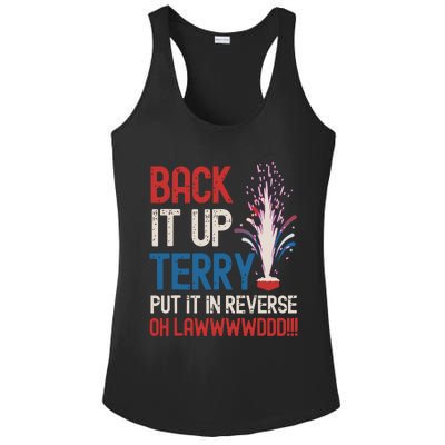 Back It Up Terry 4th Of July Funny Back It Up Terry Ladies PosiCharge Competitor Racerback Tank