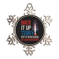 Back It Up Terry 4th Of July Funny Back It Up Terry Metallic Star Ornament