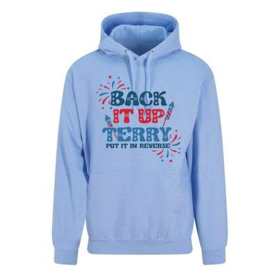 Back It Up Terry Put It In Reverse Funny July 4th America Gift Unisex Surf Hoodie